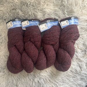 Berroco Ultra Alpaca Worsted Yarn 4 Skeins Lobster Mix Peru 100 g 219 yds